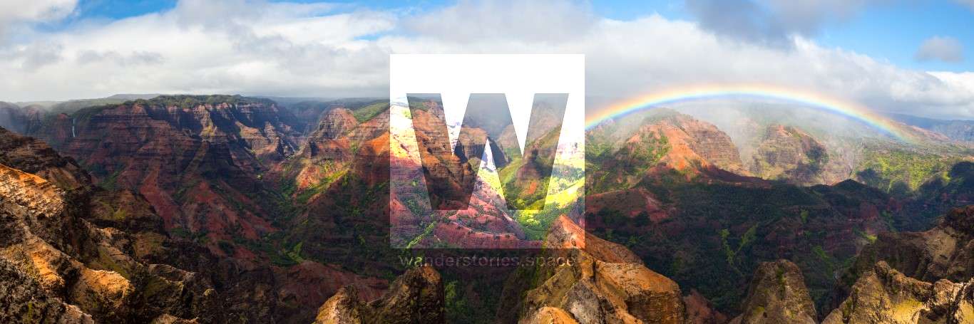 Rainbow mountians waterfall