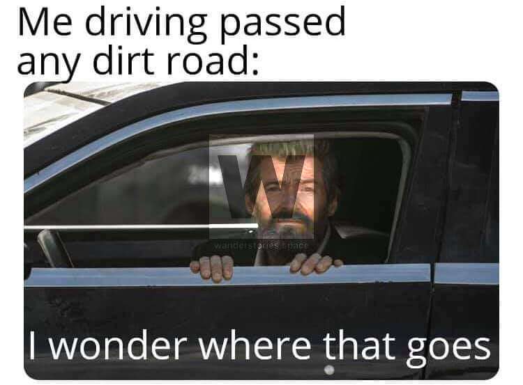 driving past a trail