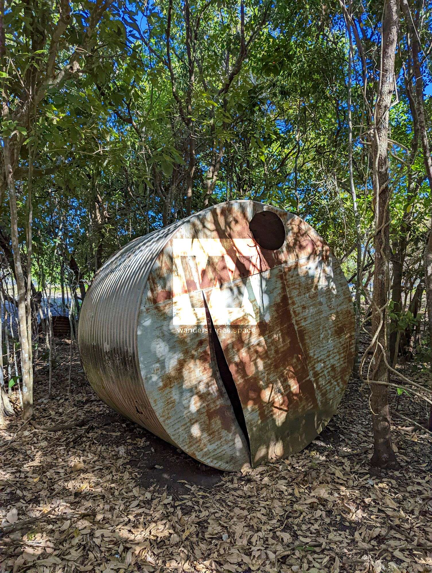 Fantome Island Lock Hospital water tank remains