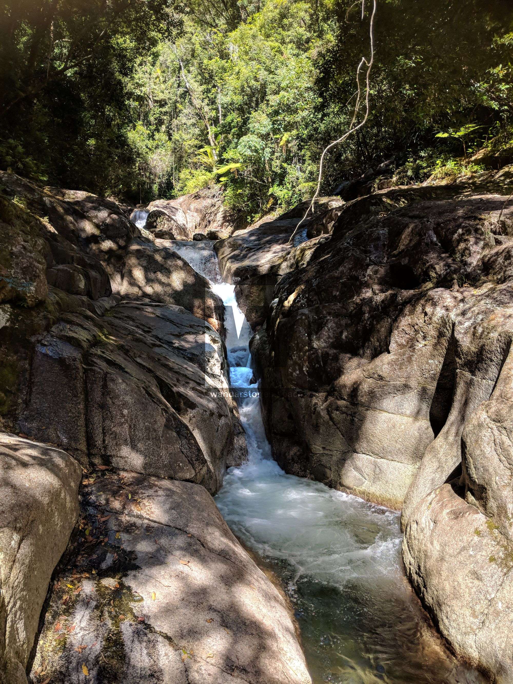 Babinda Creek cascade slide