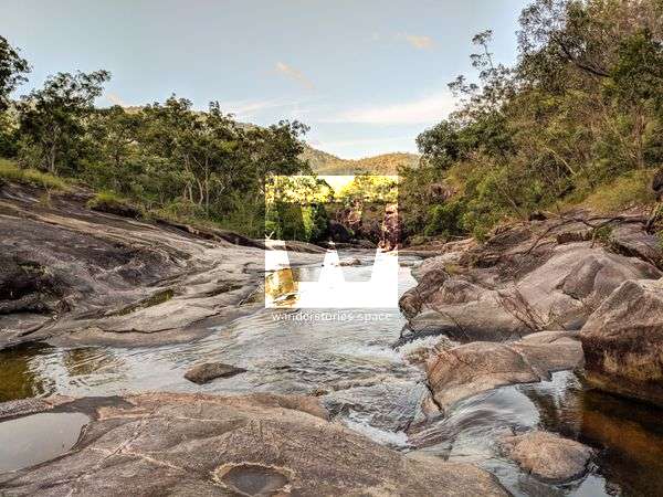 Three natural rock slides near Townsville